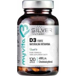 MyVita Silver Pure Vitamin D3 Forte 4000IU 100mcg 120 Capsules