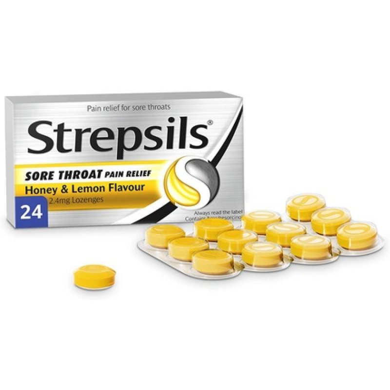 Strepsils Honey Lemon Ex 2.4mg Lozenges 24 Count
