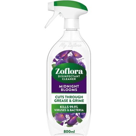 Zoflora Midnight Blooms Yspray 800mi, Disinfectant Cleaner Spray, Antibacterial