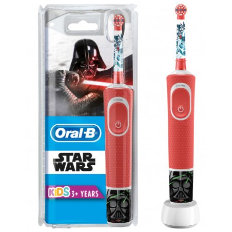 Oral-B Stages Power D100 StarWars Enfant Brosse à dents rotative Rouge