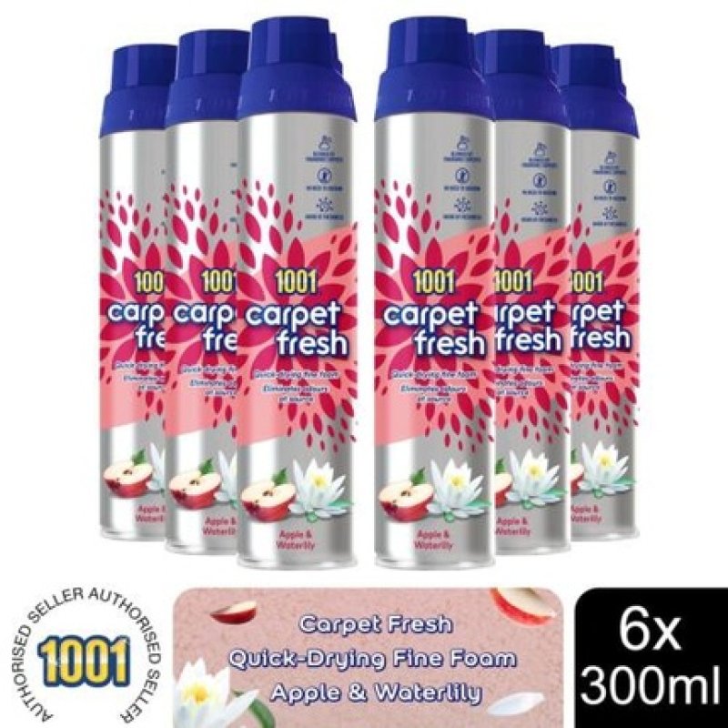 1001 Carpet Fresh Apple & Waterlily Upholstery Odour Remover Spray 300ml