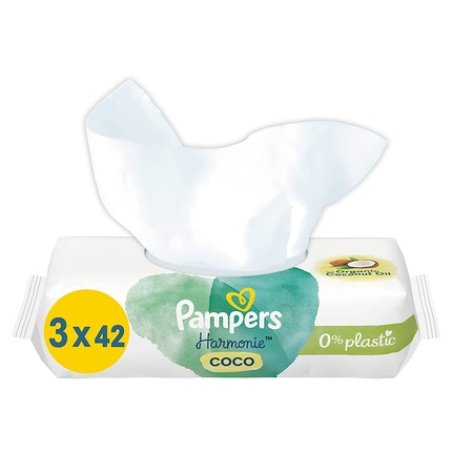 Pampers Harmonie Coco Baby Wipes with Coconut Oil 126 Wipes