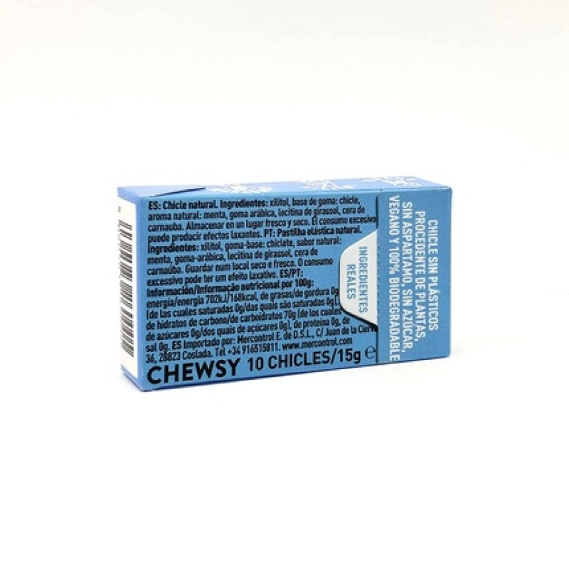 Chewsy Peppermint Chewing Gum 15g Pack Of 12