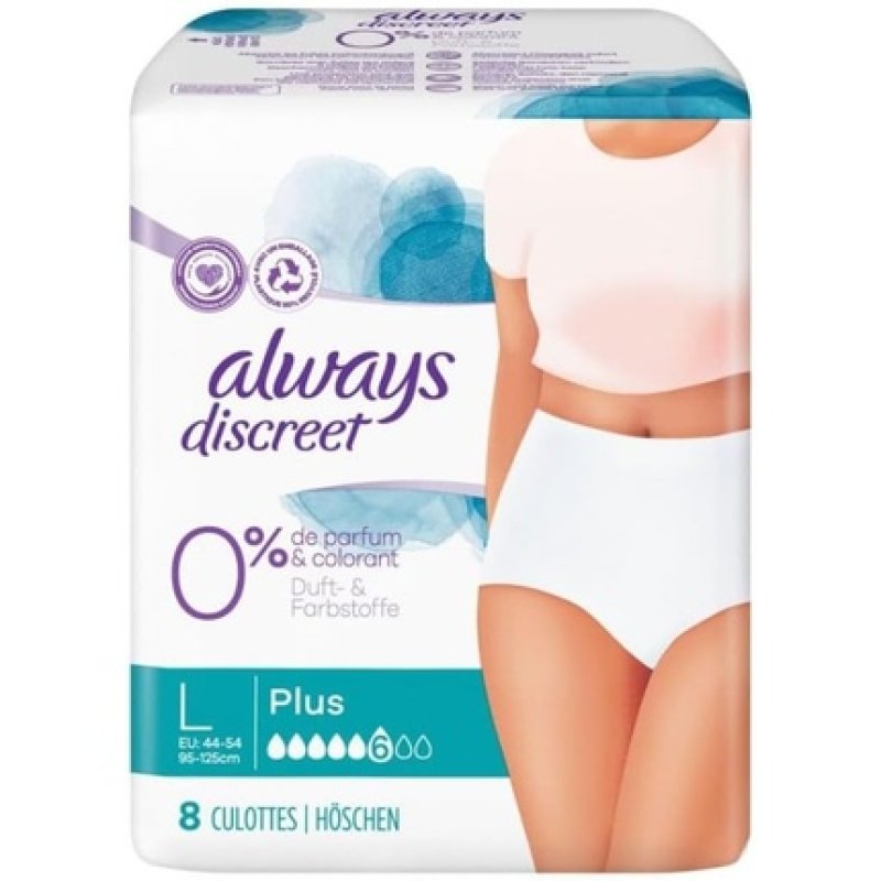 Always Discreet Women's Bladder Weakness Panties Size L