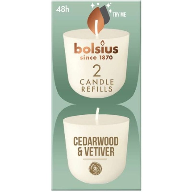 Bolsius Clean Light Refill Cedarwood Vetiver