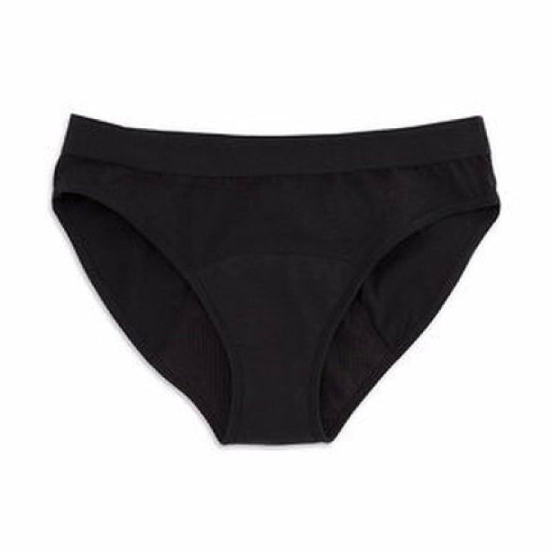 Kiwitas Classic Sporty Menstrual Panties - Black, Size L