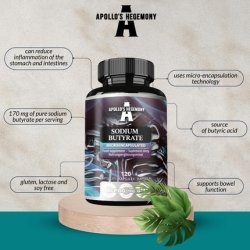Sodium Butyrate High Dose 570mg 120 Vegan Capsules