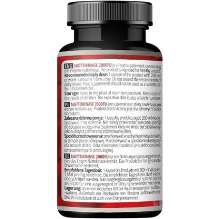 Nattokinase High Strength 100mg 2000 Fu 60 Vegan Capsules