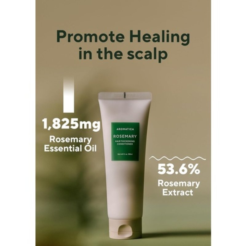 Aromatica Rosemary Hair Thickening Conditioner - Korean Hair Care Vegan Natural