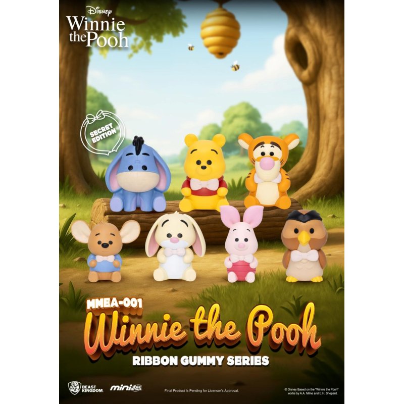 WINNIE L'OURSON - Ribbon Gummy Series -Set 24 Figurine Blind Box 3.5cm