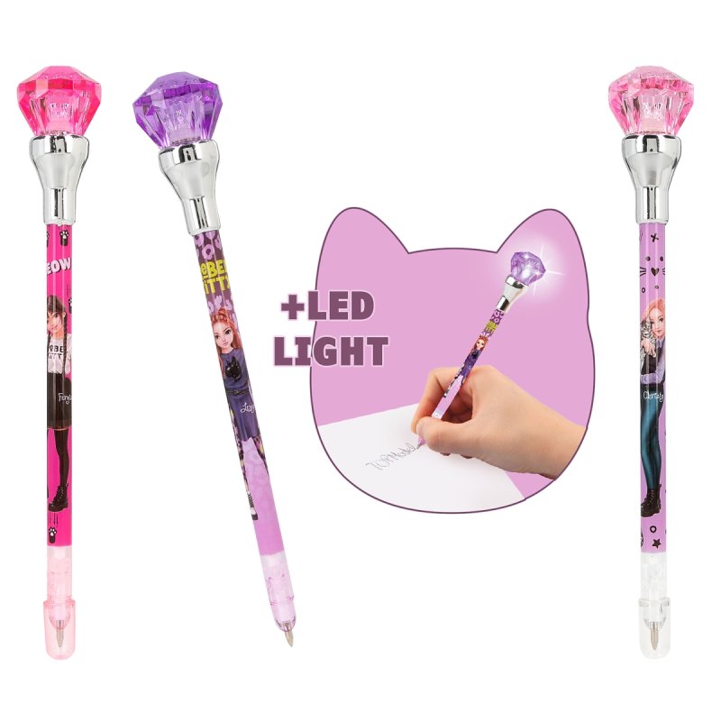 Topmodel - TOPModel Ballpen With Light Rebel Kitty - Purple, Pink (0413180)