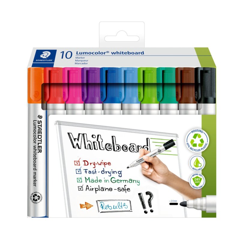 Staedtler Lumocolor 351 C10 Whiteboardmarker Sortiert Farbauswahl nicht möglich 10 St.