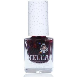 Miss Nella Secret Diary Safe Dark Plum Nail Polish for Kids Non-Toxic Odor Free Formula Natural Water Based Easy Peel