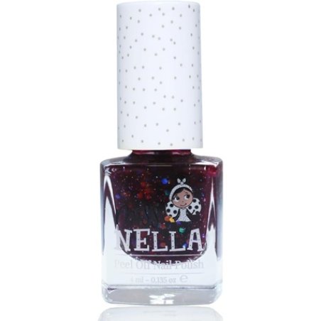 Miss Nella Secret Diary Safe Dark Plum Nail Polish for Kids Non-Toxic Odor Free Formula Natural Water Based Easy Peel