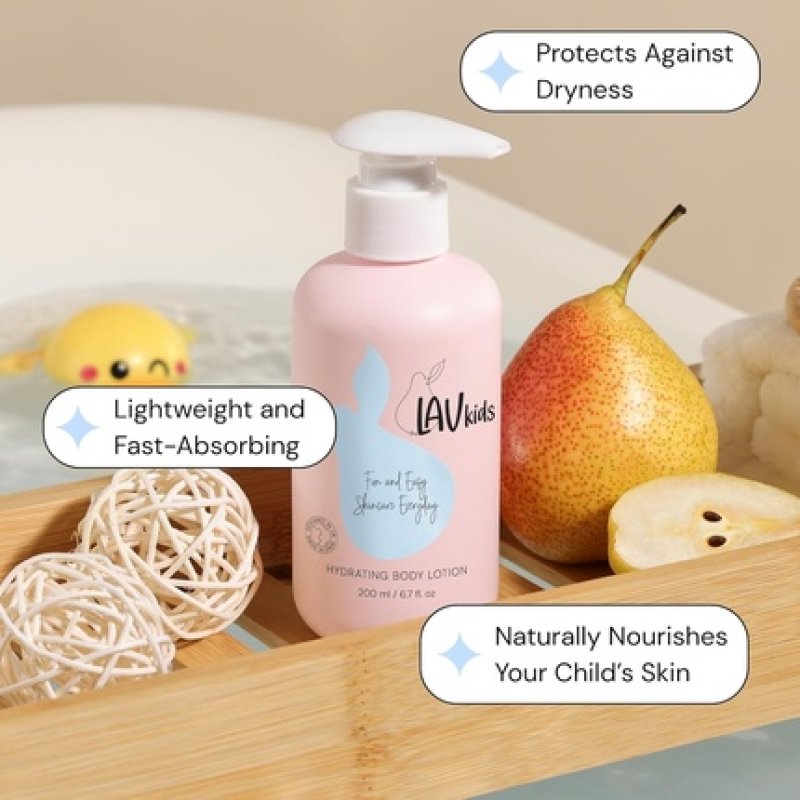 Lav Kids Delicate Body Lotion with Chamomile, Sweet Almond, and Shea Butter 200ml