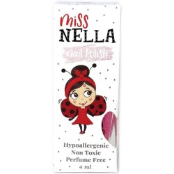 Miss Nella Tickle Me Pink Safe Special Glitter Nail Polish for Kids - Natural Water Based Formula