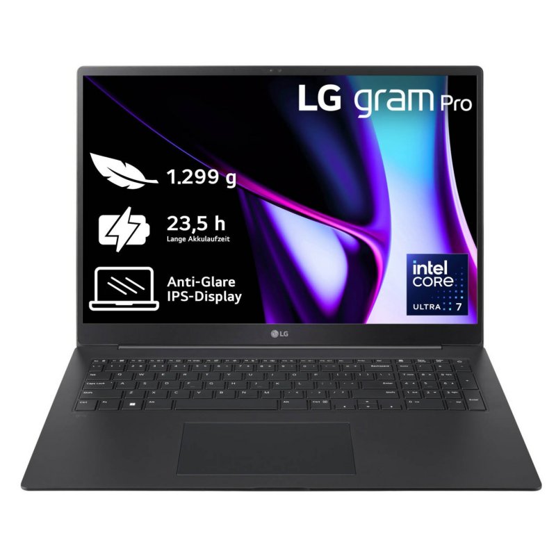 LG Gram Pro 17Z90SP-G Intel Core Ultra 7 155H Ordinateur portable 43,2 cm (17") WQXGA 16 Go LPDDR5x-SDRAM 1 To SSD