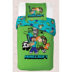 Bed Linen - Adult Size 140 x 200 cm - Minecraft Classic Crew (10294639
