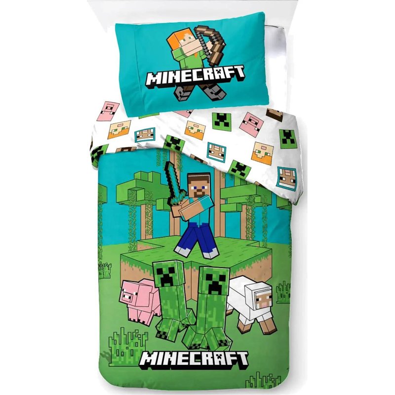 Bed Linen - Adult Size 140 x 200 cm - Minecraft Jungle Explore (1029465)
