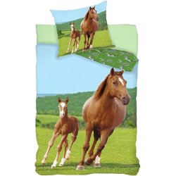 Bed Linen - Adult Size 140 x 200 cm - Horse with Foal (1000513)