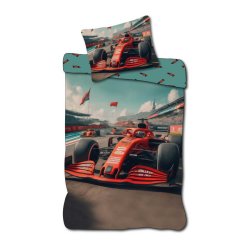 Bed Linen - Adult Size 140 x 200 cm - Race Car (1029360)