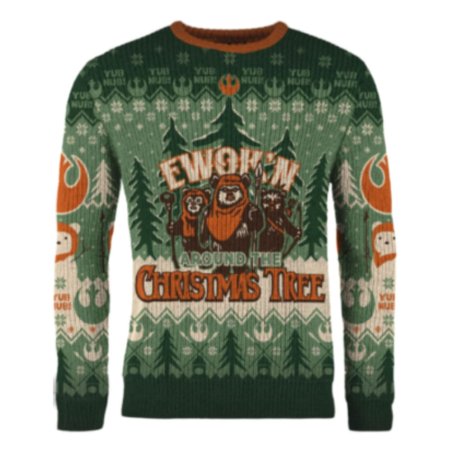 Star Wars Christmas Sweater Ewok'n around the Christmas Tree Size XL