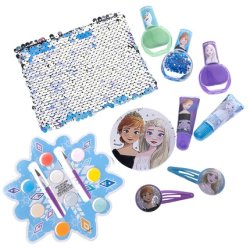 Townley Girl Disney Frozen Ultimate Makeover Set with Over 20 Pieces Including Lip Gloss, Nail Polish, Press-On Nails,