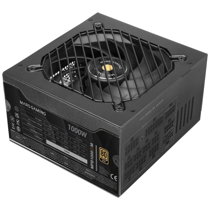 Mars Gaming MPB1000SIM power supply unit 1000 W 24-pin ATX ATX Black