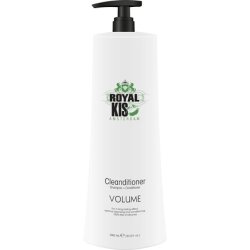 Royal KIS Volume Cleanditioner 2 in 1 Shampoo & Conditioner 1000ml for Fine and Lifeless Hair with Keratin and Caffeine