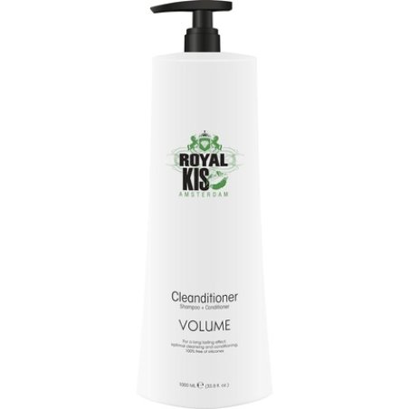 Royal KIS Volume Cleanditioner 2 in 1 Shampoo & Conditioner 1000ml for Fine and Lifeless Hair with Keratin and Caffeine