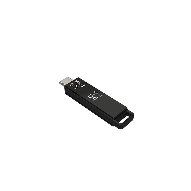 PNY Elite-X lecteur USB flash 64 Go USB Type-C 3.2 Gen 1 (3.1 Gen 1) Noir
