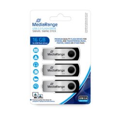 STICK MediaRange USB-Stick 16GB USB 2.0 Flexi 3er-Pack