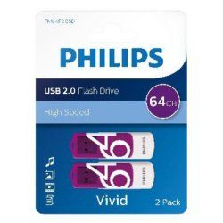 Philips FM64FD05D USB flash drive 64 GB USB Type-A 2.0 Purple, White