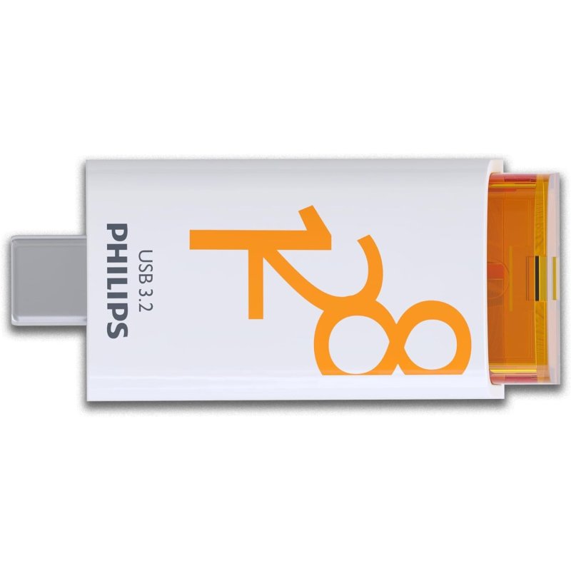 Philips USB 3.2 128GB Click Series Gen 1 USB-C lecteur USB flash 128 Go USB Type-C 3.2 Gen 1 (3.1 Gen 1) Blanc
