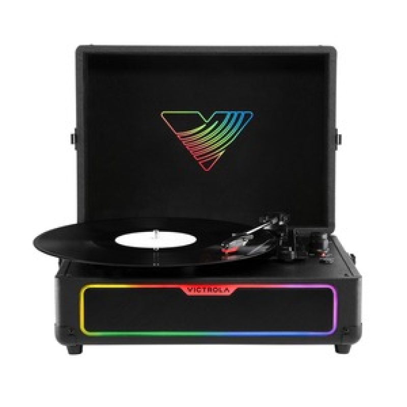 PLATINE VINYLES GLOW FORMAT VALISE AVEC 18 MODES DE LEDS