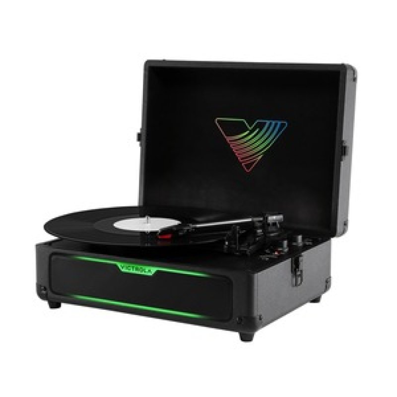 PLATINE VINYLES GLOW FORMAT VALISE AVEC 18 MODES DE LEDS