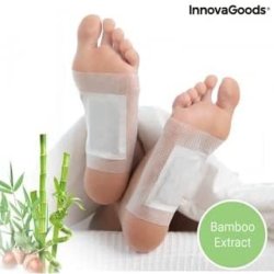 Detox Foot Plasters Bamboo InnovaGoods with Natural Ingredients Promoting Rest and Wellness Pack of 10 Units