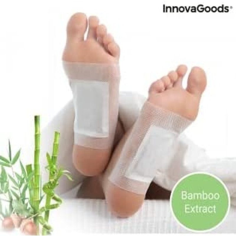 Detox Foot Plasters Bamboo InnovaGoods with Natural Ingredients Promoting Rest and Wellness Pack of 10 Units