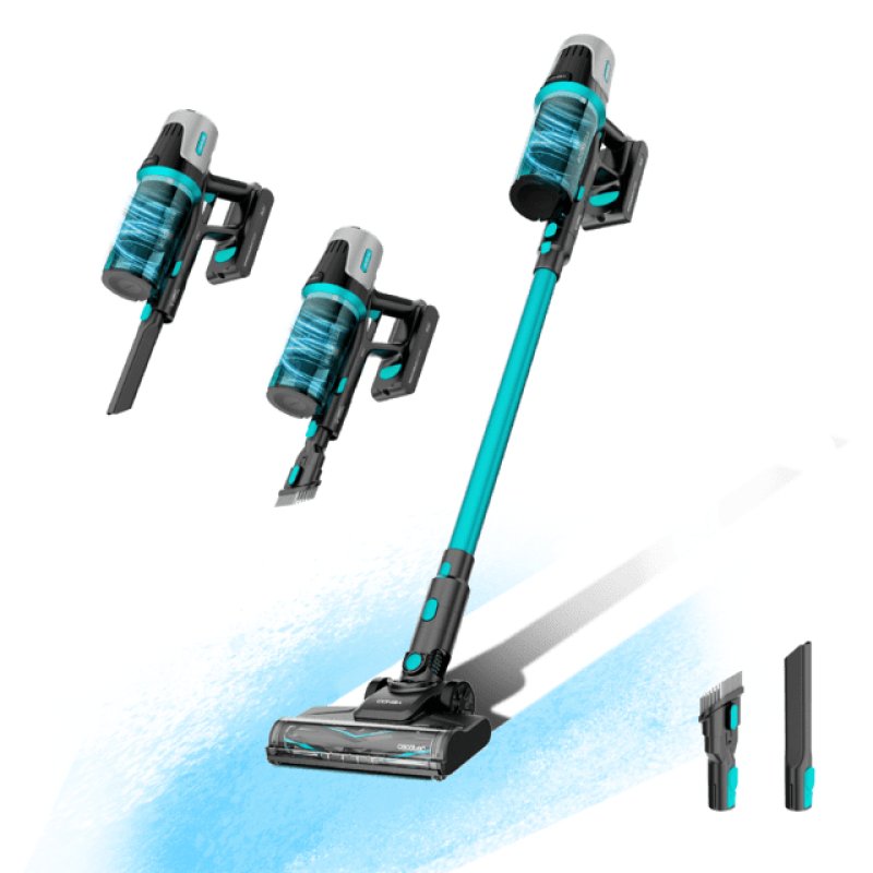 Cecotec Conga Rockstar 1500 Horizon Genesis XL Aspirateur balai Batterie Sec Sans sac Noir, Bleu