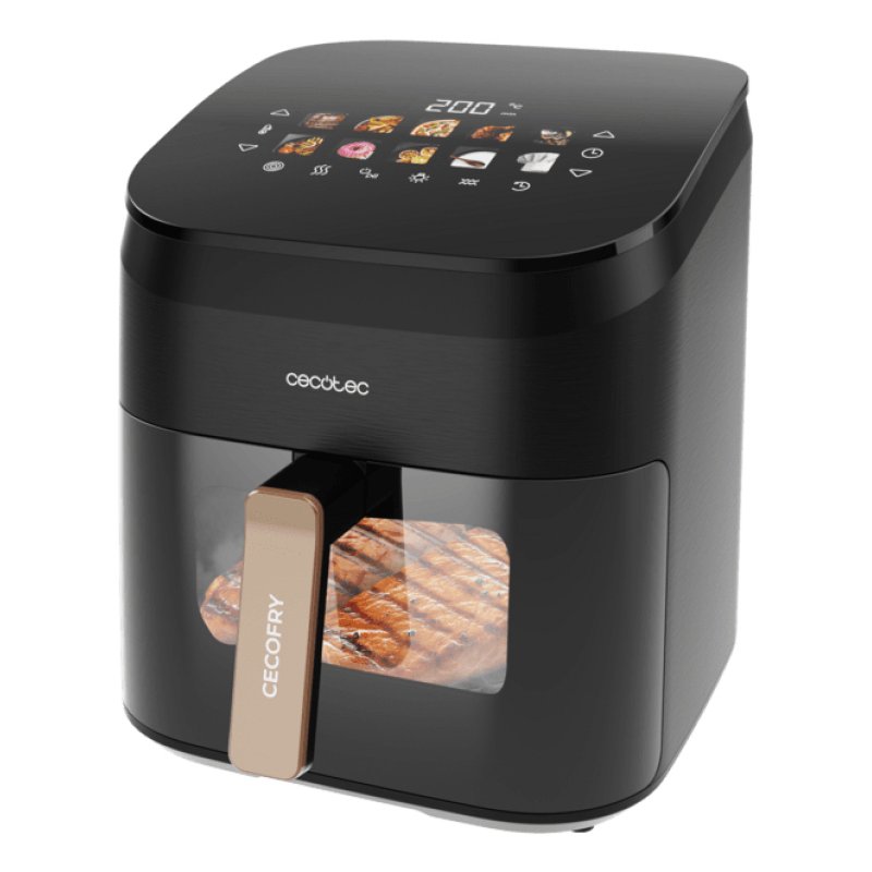 Cecotec Cecofry&Grill Smokin' 6500 Unique 6,5 L Autonome 2200 W Friteuse d’air chaud Noir, Marron