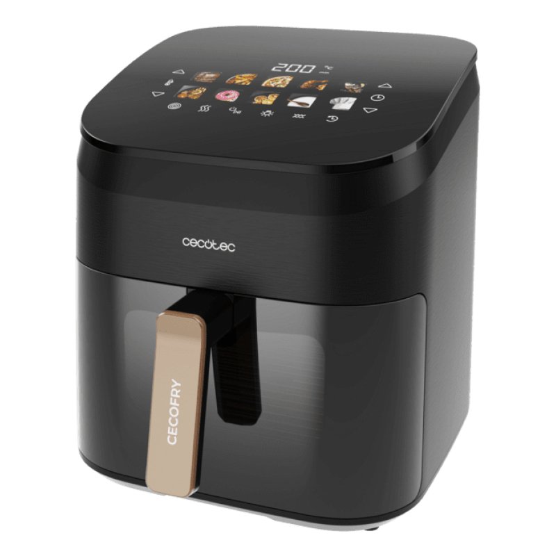 Cecotec Cecofry&Grill Smokin' 6500 Unique 6,5 L Autonome 2200 W Friteuse d’air chaud Noir, Marron