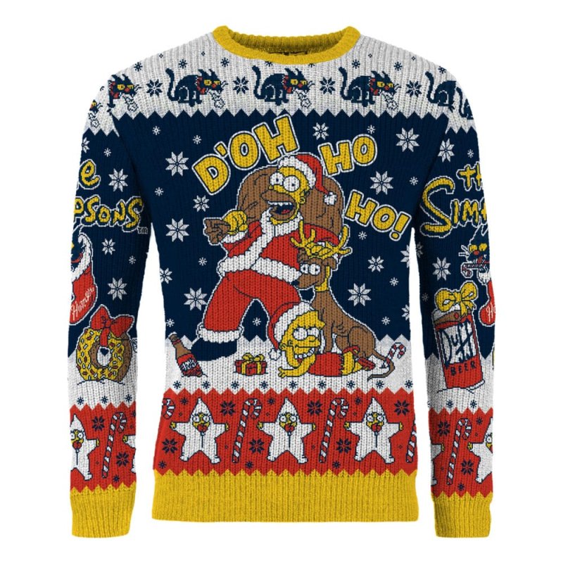 Simpsons Christmas Sweater D'oh Ho Ho! Size M