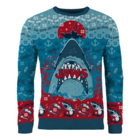 Jaws Christmas Sweater Jaws Size L