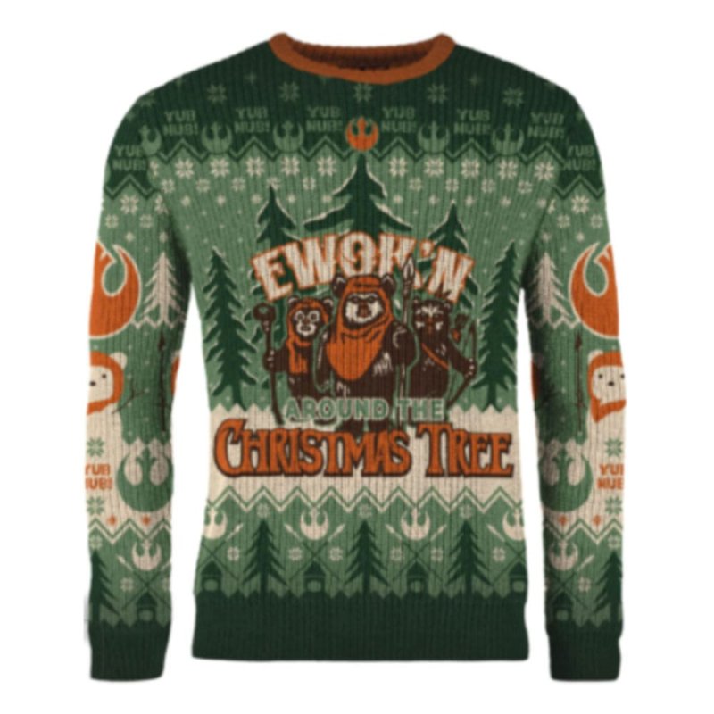 Star Wars Christmas Sweater Ewok'n around the Christmas Tree Size L