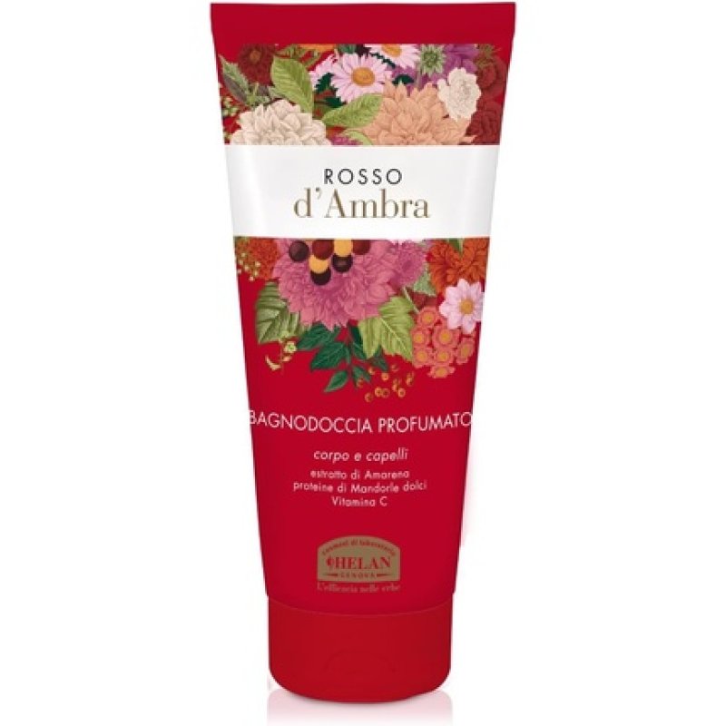 Helan Rosso D'Ambra Natural Shampoo and Shower Gel for Body and Hair