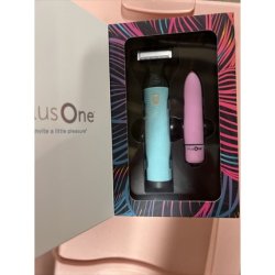 plusOne Intimate Groomer Set Body Hair Trimmer and Mini Personal Massager