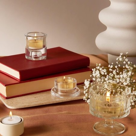 Bolsius Scented Tealights Vanilla Scented Multicolored 4 Hour Pack Of 18 Wax