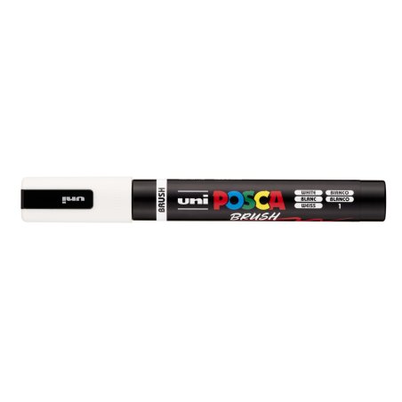 Posca - Brush PC-5BR - Hvid (401506-52)