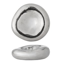 Bloomingville - Shine Bowl - Silver - Stoneware