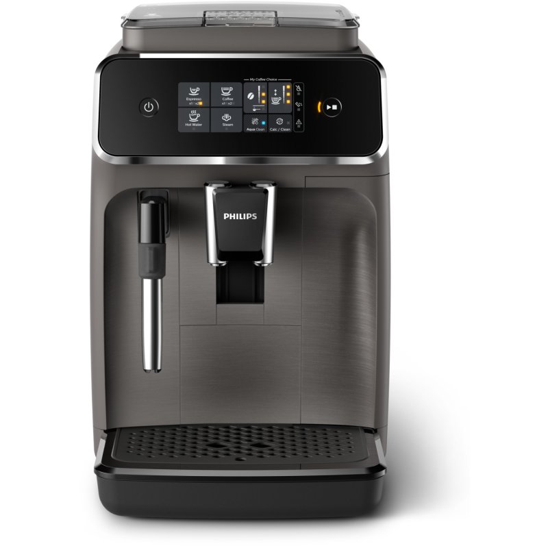 Philips 2200 series Série 2200 Noir / Gris perle EP2224/10 Machine expresso broyeur, 2 boissons, mousseur lait